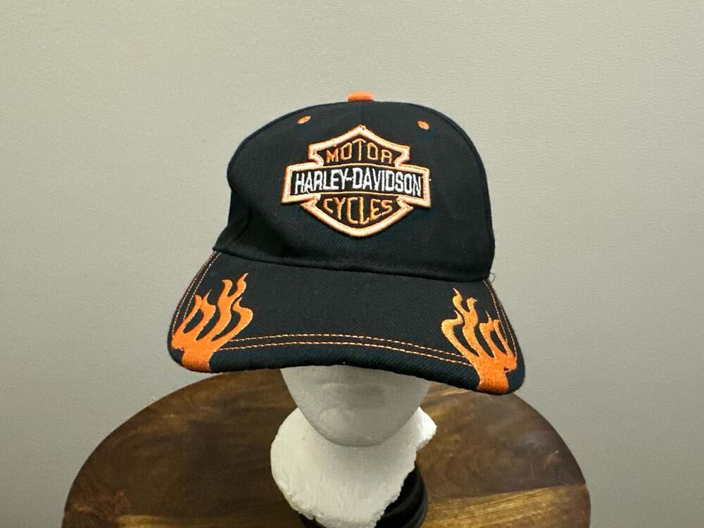 Harley-Davidson‎ Cycles Embroidered Bar & Shield Flame Baseball Cap